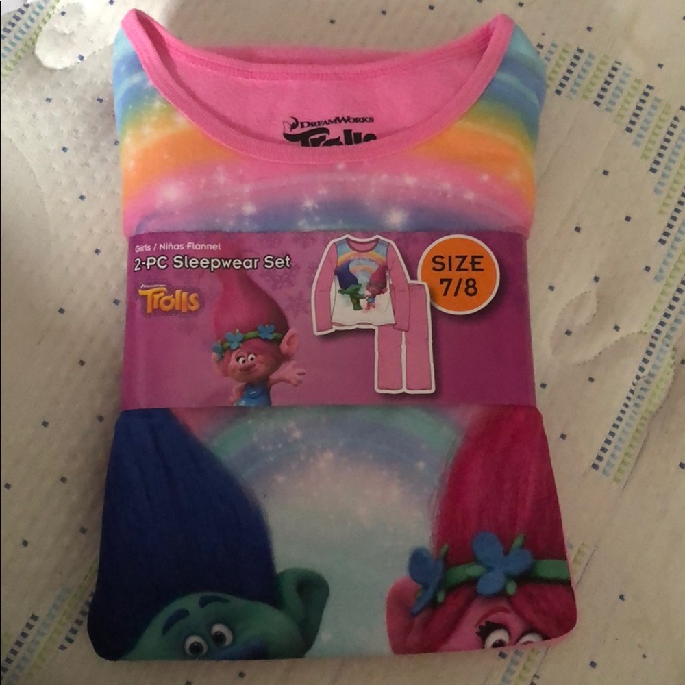 Trolls Girls Size 7/8 Pajama